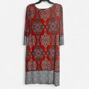Suite 7 Red Paisley Print Dress